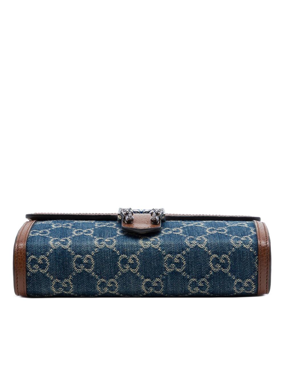 Gucci Gg Denim Dionysus Wallet On Chain #293110G96B - Picture 3 of 6